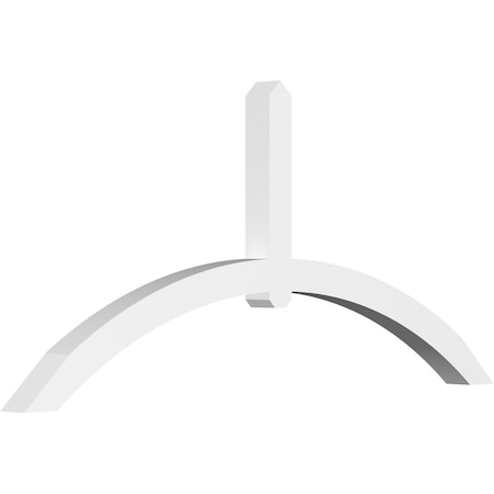 Ekena Millwork Archdale Architectural Grade PVC Gable Bracket, 84"W x 38 1/2"H x 4"D x 4"F, 11/12 Pitch GBP084X39X0404ARC00